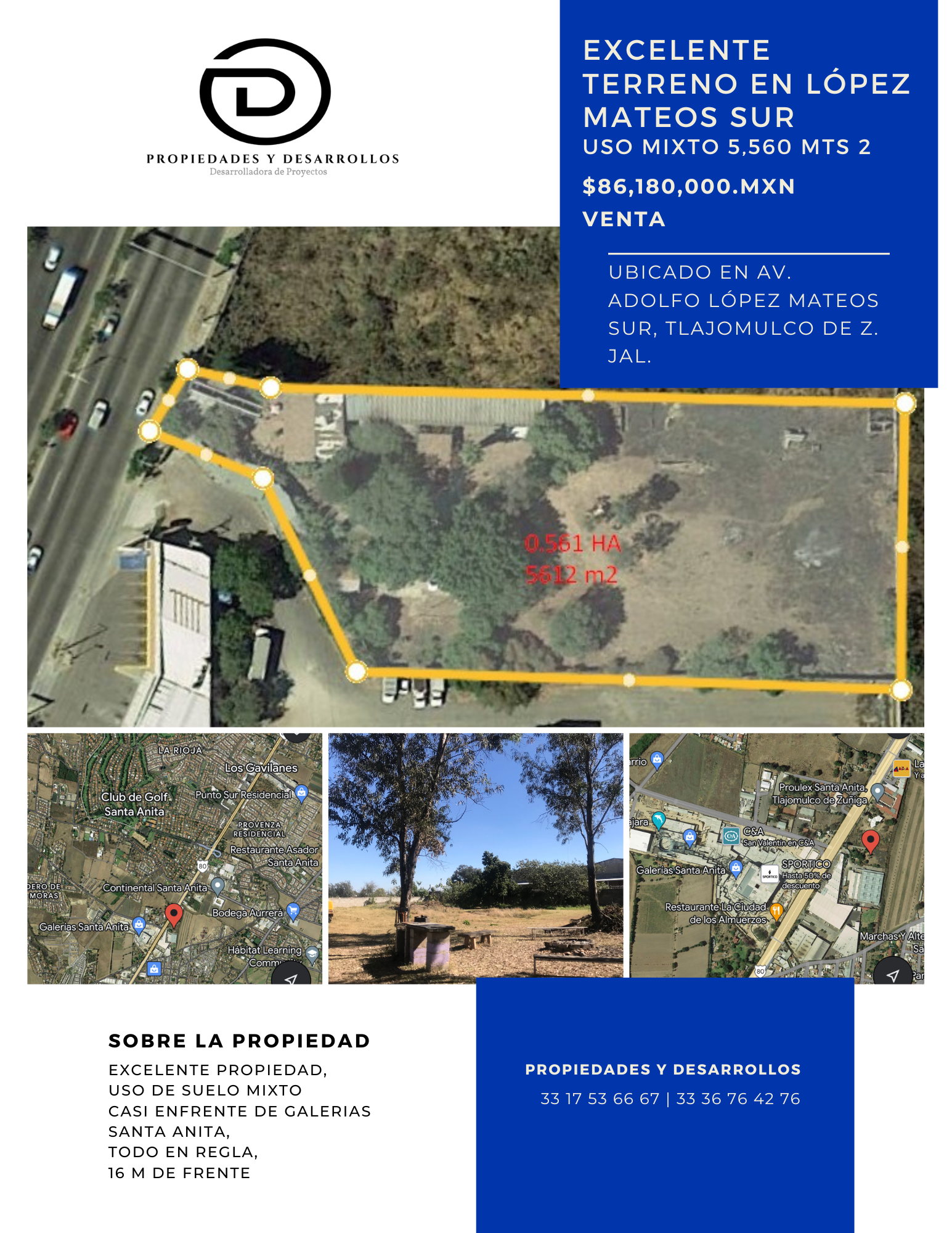 terreno en venta en lopez mateos sur gdl